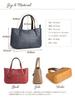 Sakura Genuine Leather Crocodile Embossed Tote Bag Japanese-Made (Grey Beige)