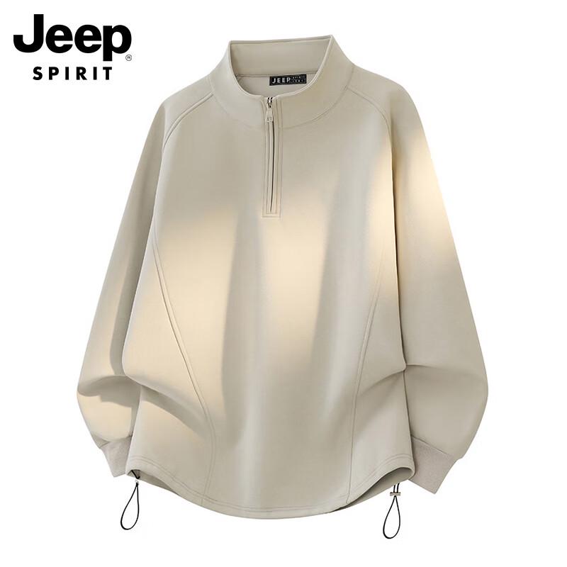 JEEP SPIRIT Men s Half-Zip Stand-Collar Sweatshirt XL