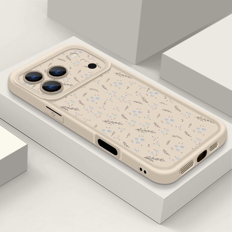 Shockproof Soft TPU Silicone Phone Cover Funda For iPhone 17 Air 16e 16 15 14 Pro Max 13 17 Pro Max 17 Pro 17 Small Flower Pattern Case