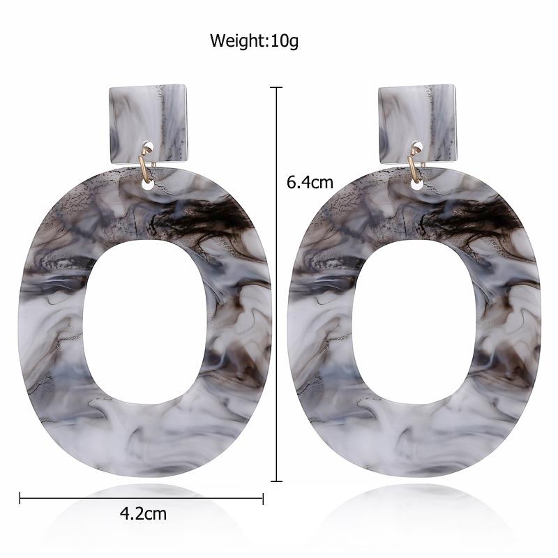 Japanese and Korean Popular New Retro Personalized Geometric Long Earrings