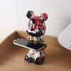 26cm Graffiti Abstract Resin Standing Bear Storage Statue Cute Animal Organizer Desk Decor Holder Gift for Home Office Ornament
