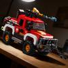 502PCS Red SUV Model Building Blocks Toy Fire Off-road Vehicle Puzzle Bricks Sets Educational Toys Desktop Ornament Gifts