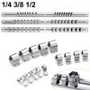 New 1/4 3/8 1/2 Inch Storage Rack Stainless Steel With 16 Clips Organizer Tray Mountable Sliding Stand