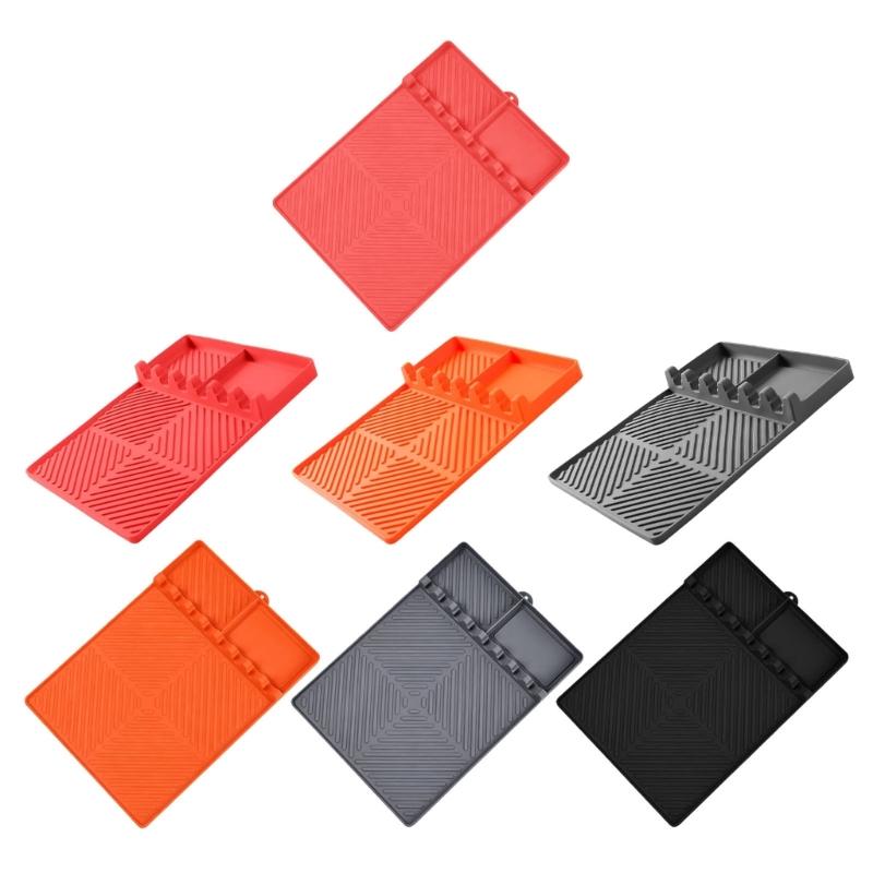Barbecue Pad for Camp Cooking Tables with Side Shelf Fit, Channel Top, and Corner Tray for Meal Service Daily Use