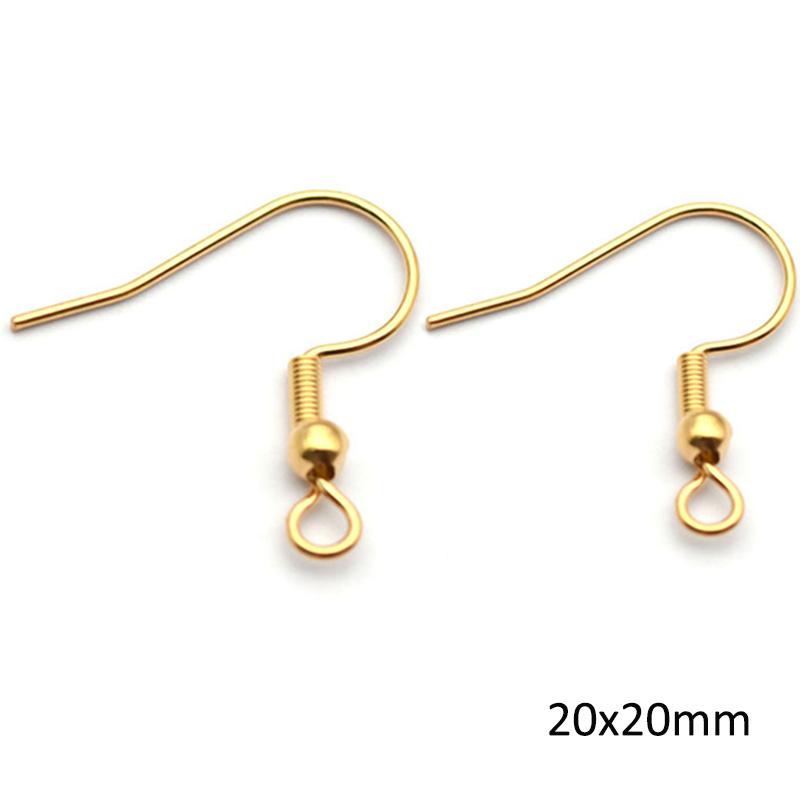 50pcs Stainless Steel Earwire Earrings Hooks Base for Earrings Ear Jewelry Making DIY Findings Accessories Wholesale Supplies