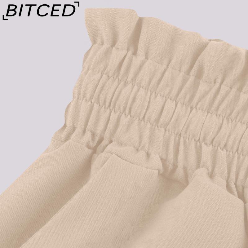 BITCED Dámské módní ležérní jednobarevné kalhoty a capris