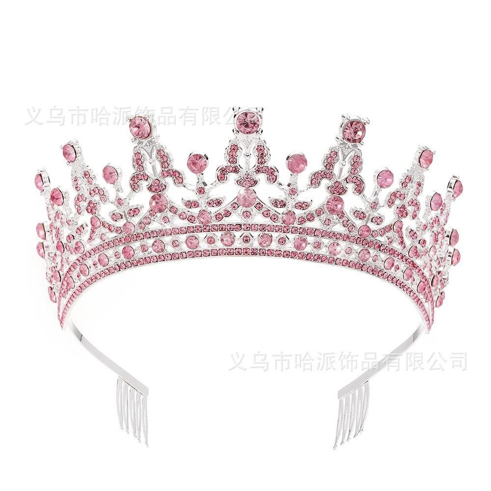 Europa und die Vereinigten Staaten voller Diamantkronen, Brautkopfbedeckungen, Hochzeitsstirnbänder, Haarschmuck für Studio-Tanzpartys, Kronen und große Kronen