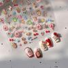 Ferrite DP-423F Cute Cartoon Embossed Self-Adhesive Nail Stickers