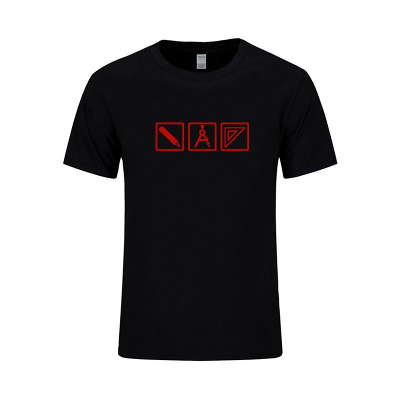 Architect Tools Print T Shirt Unisex Summer Short Sleeve Cotton Tshirt Cool Novelty Funny Gift Tee Unisex Fashion Tops