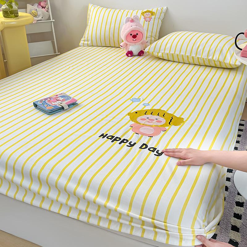 Summer Cotton Thick Mattress Cover Bedding Set Cartoon Bed Sheets For Kids 3 Piece All Cotton Bedspread Comfortable Bed Sheet Set