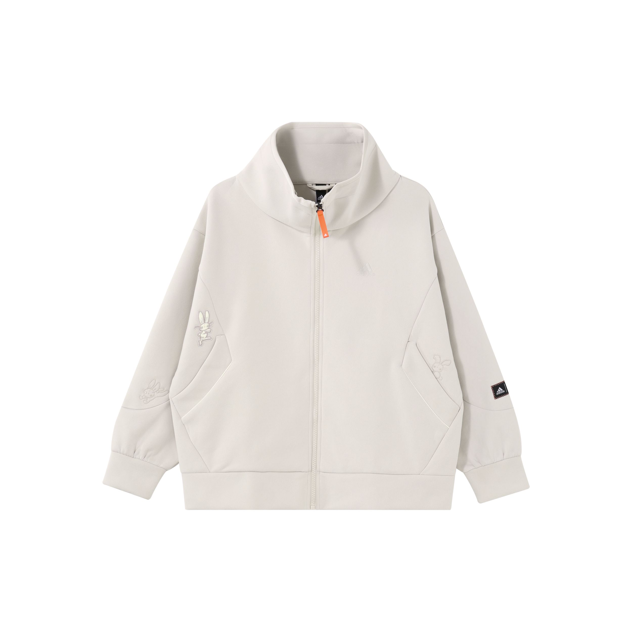 

Adidas Однотонная вязаная куртка с логотипом и воротником Женские куртки Ясно-коричневые HZ0248 M