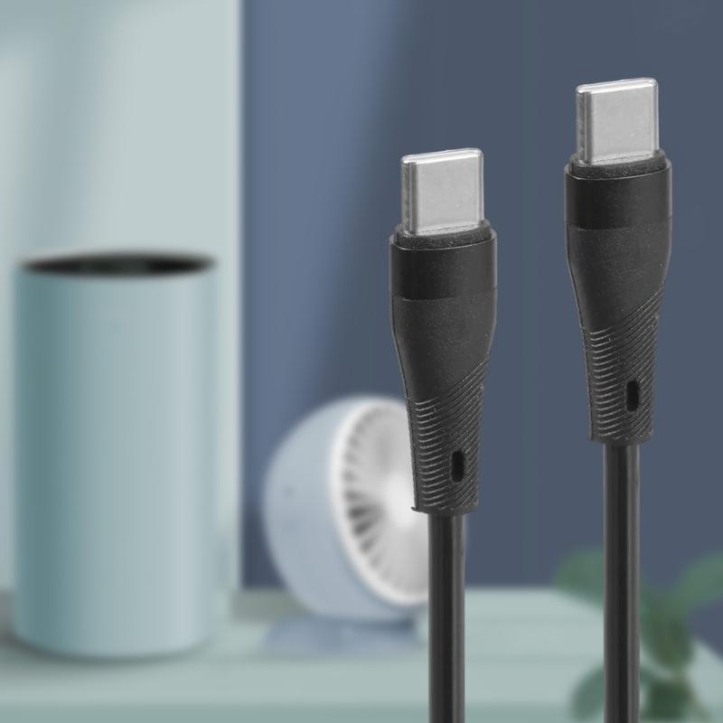 Type C To Type C 100W Collapsible  Data Cable Fast Speed Charge Cord Supports 480Mbps Transfer for Various Type C Gadgets