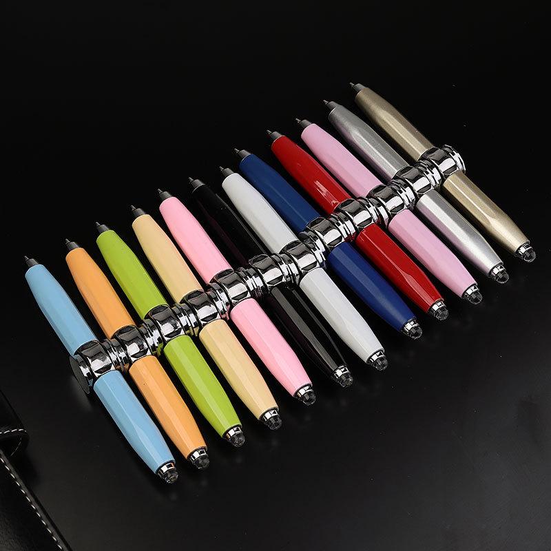 Multifunctional Light-Up Metal Spinner Ballpoint Pen