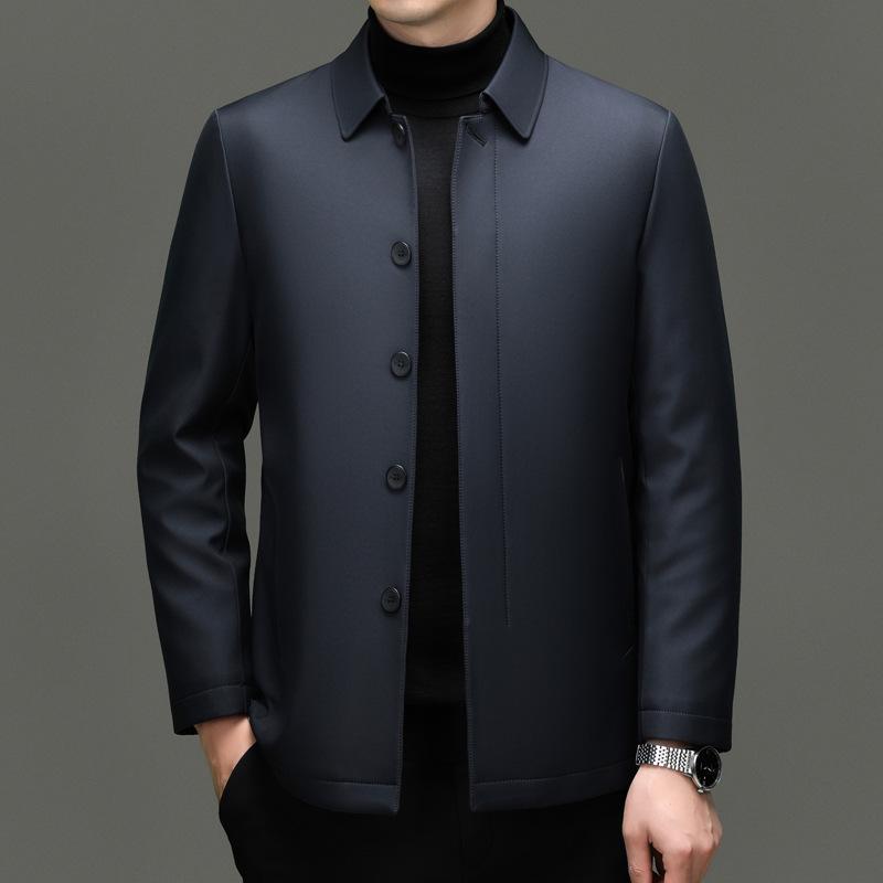 Men s Autumn & Winter Cotton Jacket with Mulberry Silk Lining - Lightweight & Warm for Middle-aged Dads L