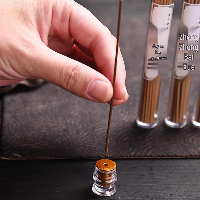 Portable 10.5cm Natural Agarwood & Pear Wood Incense Sticks with Sandalwood Box - Long-lasting Fragrance