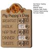 Pet Feeding Reminder Wooden Dog Task Tracker Board Rustic Pet Care Checklist