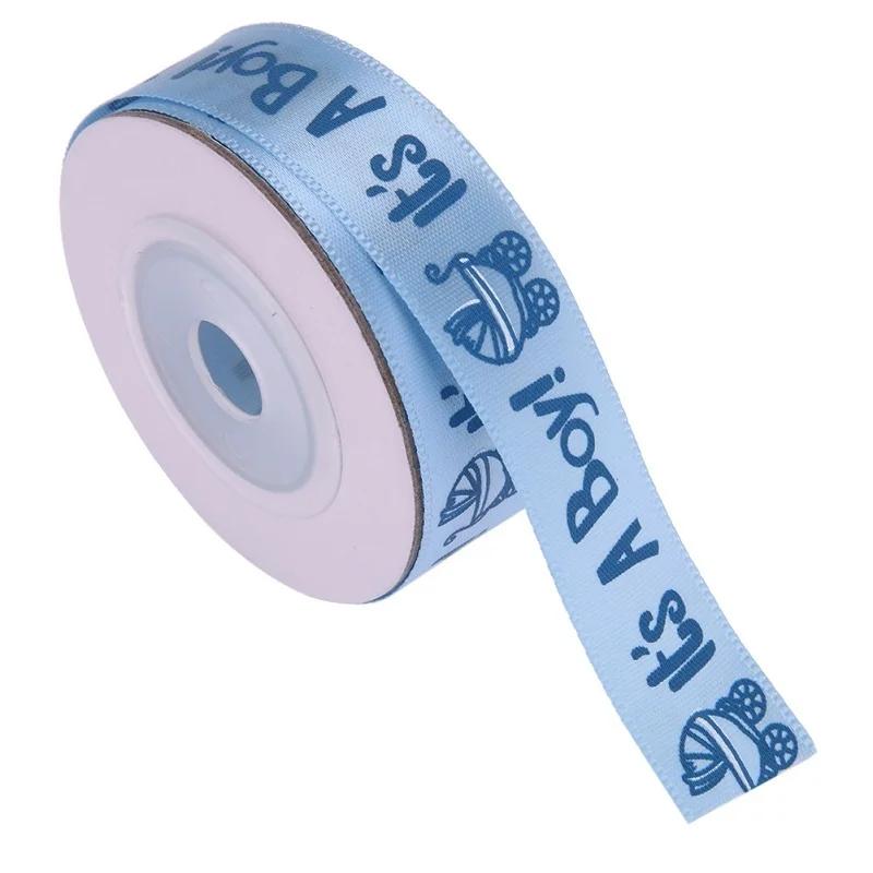 

10 ярдов/рулон Атласные ленты «ЭТО МАЛЬЧИК/ДЕВОЧКА» Сувениры Лента для детей Товары для вечеринок на день рождения для младенцев Украшения для детского душа синий