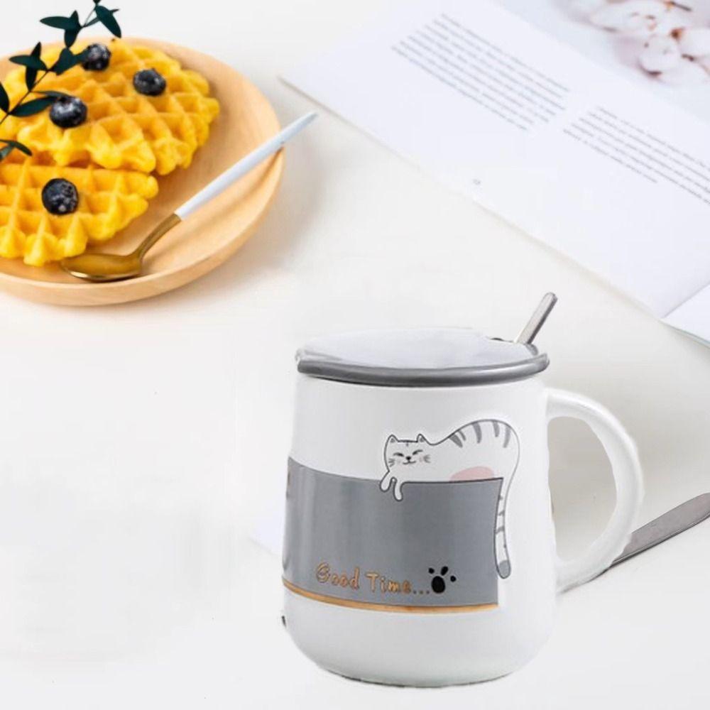 Decorative Water Cups Cartoon Tea Cup Creative Cat Ceramic Cup  Home Use