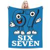 Funny Six Seven 67 Meme Fleece Blanket Throw Blankets for Home Hotel Sofa 150*125cm Bedspreads