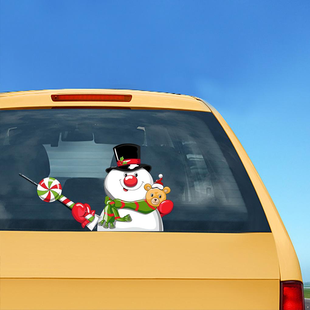 Car Stickers Car Rear Windshield Decals Christmas Decoration Waving Wiper Stickers Rear Window Wiper Decor