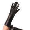 1 Pair Solid Color PU Leather Gloves Extra Long Stage Performance Gloves Driving Gloves  for Women