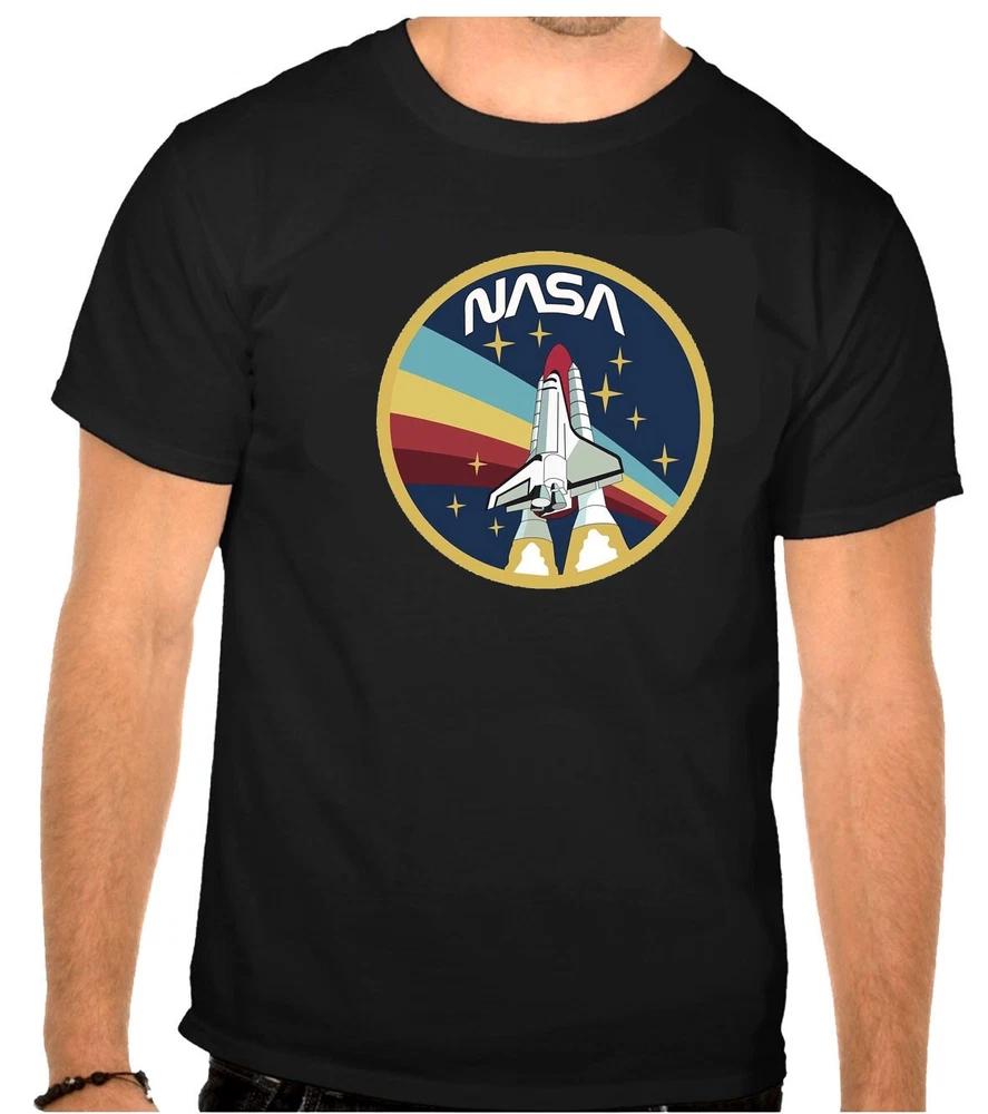 NASA Astronaut Apollo USA Space Logo Black TShirt 1284 XL