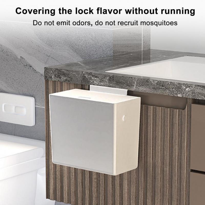 Wall Mounted Non Punching Kitchen and Toilet Trash Can with Lid Hands Free Wall Mounted Trash Can Over Cabinet Lid Design