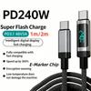 240W PD3.1 48V5A Fast Charging Cable USB C To Type C Cable Digital Display 1M/2M Data Wire For Mobeil Phone Macbook IPad Laptop