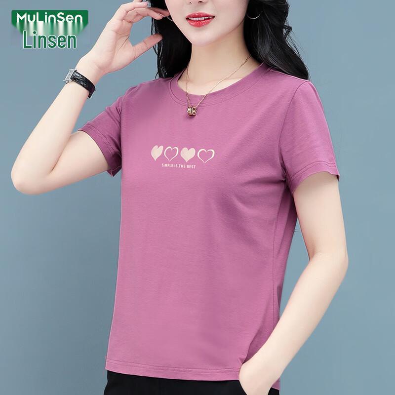 MULINSEN Women's 2026 Summer Pure Cotton Casual T-shirt