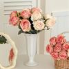 7 Head Simulation Rose Flower Luxury Fake Flowers Artificial Rose Bouquet  Home Living Room Decor
