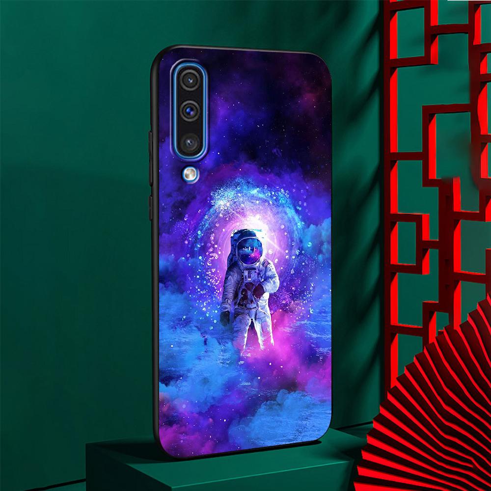 

Модный чехол Moon Astronav Space для Samsung Galaxy A50 A10 A70 A30 A20e A40 A20s A10s A10e A90 5G A80, мягкий черный чехол для телефона Samsung A51 4G