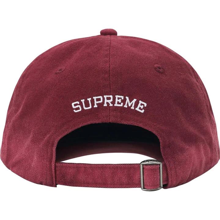 Supreme Leather Applique 6-Panel Red
