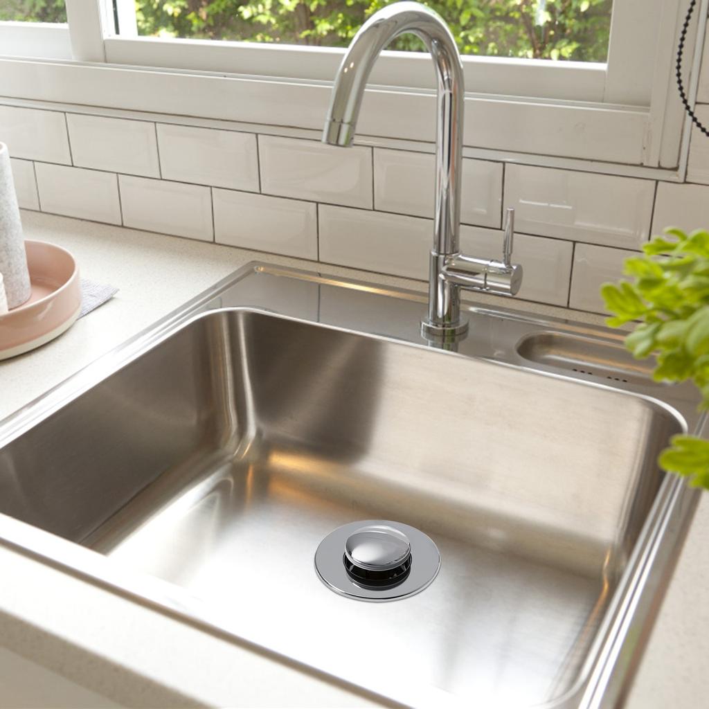 Plug In And Press Type Stainless Steel Sink Plug, Filter, Collector