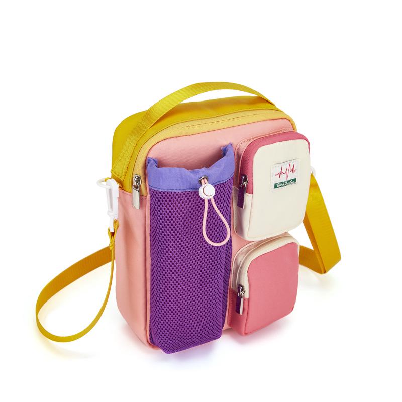 

Three Little Ducks Color Block Parent-Child Crossbody & Backpack - Large Capacity, Fashionable Dopamine Design” Below 20L