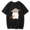 Cypher Cat Cute Surprised Penguin Valorant Men Women T Shirts O-Neck 2025 Summer Printed Unisex Harajuku Game Custom