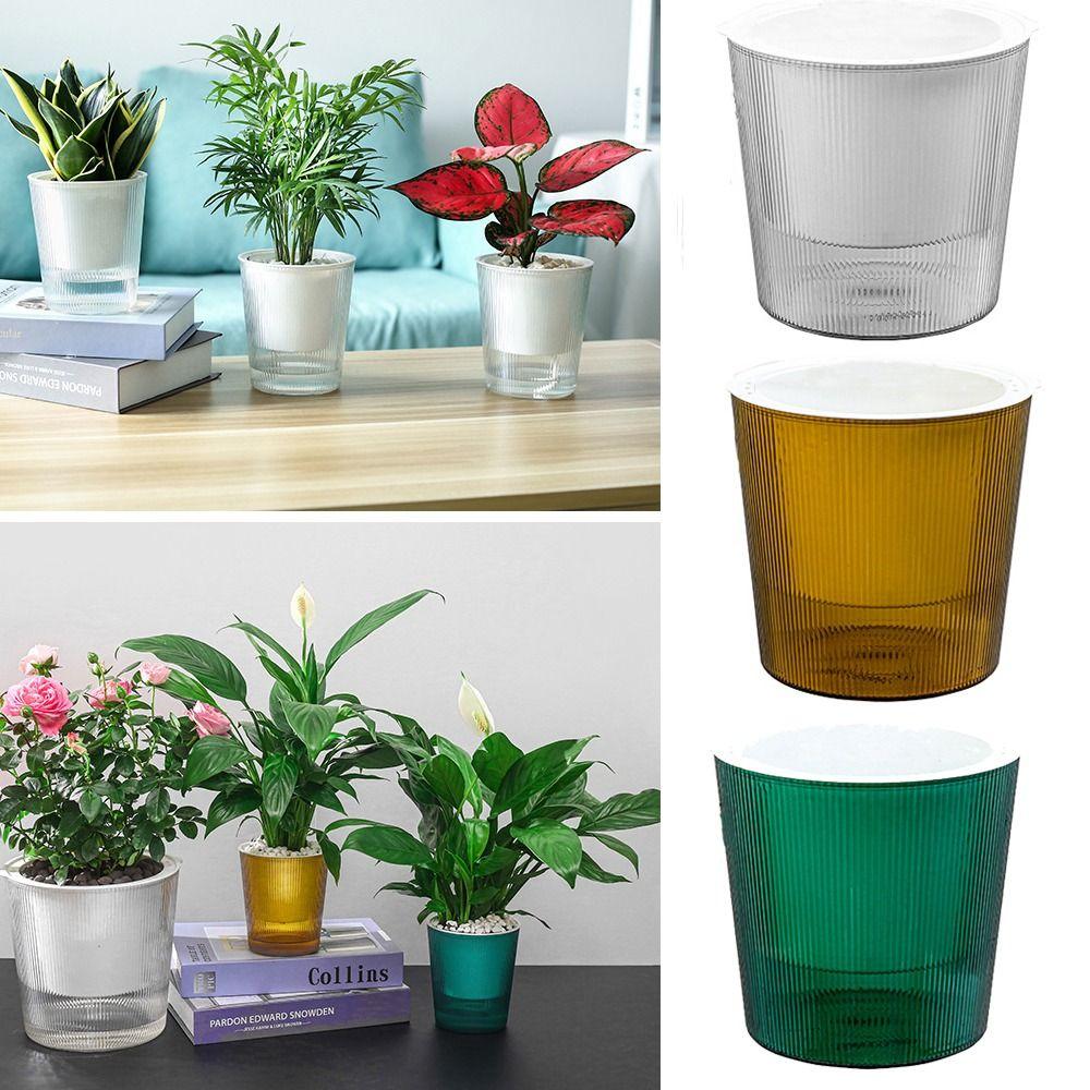 

Automatic Water Absorption Lazy Flowerpot Self-watering Self Watering Flower Pot Watering Planter M жовтий