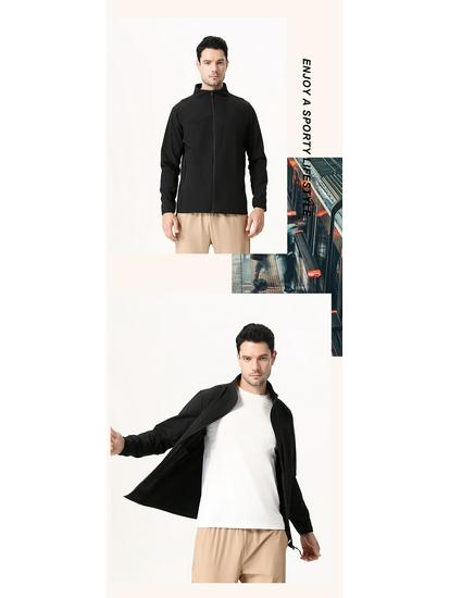 Bird's Men's Waterproof Softshell Windbreaker Jacket with Stand-Up Collar