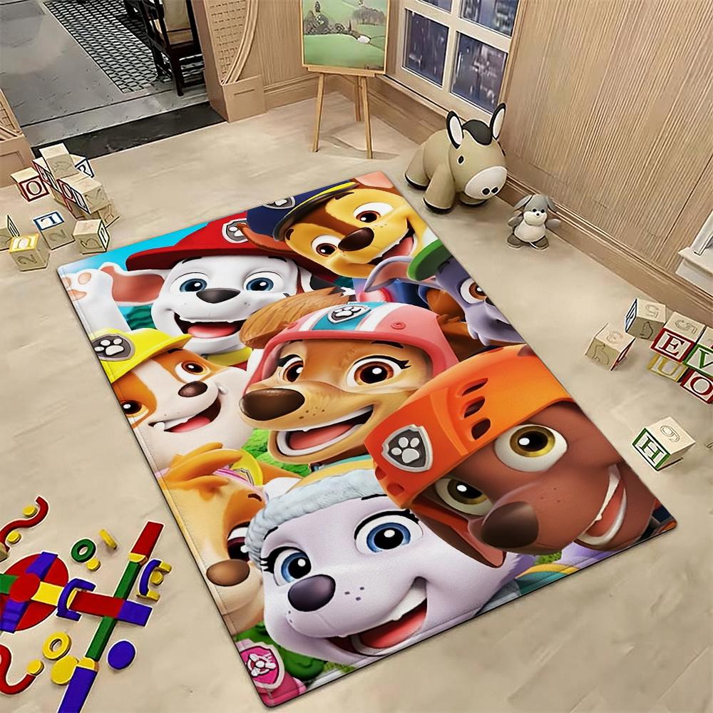 Paw Patrol Rescue Team Theme Rug Nonslip Durable Carpet For Gaming Room Play Area Home Party Decor Halloween Gift