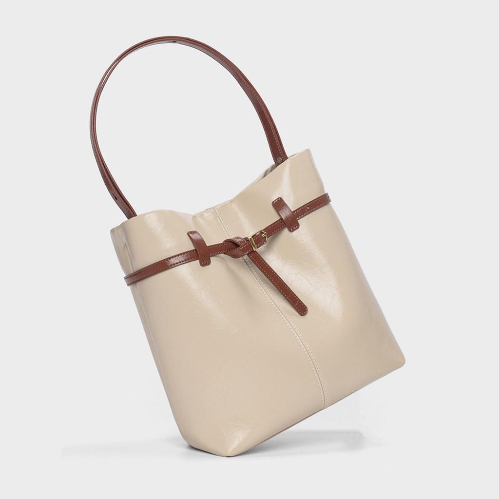 Bucket Bag New Summer Women's Bag Leather Messenger Bag Large Capacity Bags Portable Shoulder Commuter Bag