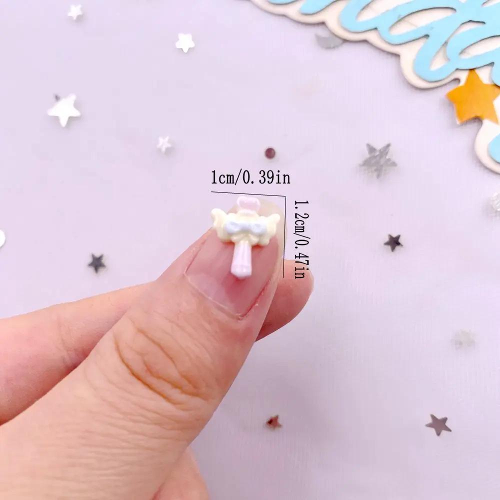 60pcs Resin Colorful 3D Fairy Stick Figurine Nail Art Flatback Rhinestone Scrapbook DIY Wedding Decor Jewelry Crafts Accessories