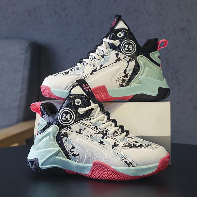 Atmungsaktive Stoßdämpfende Basketballschuhe für Jungen - Strapazierfähig für das Spielen im Freien