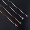 Thin Stainless Steel Round Snake Chain with Bead Necklace for Women Ladies Gold/Copper Color Choker On Neck Jewelry Accessories