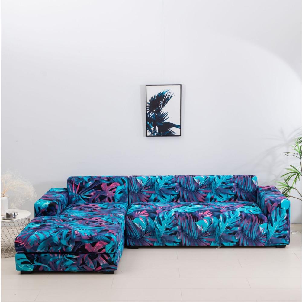 

Printed Elastic Sofa Cover Full Protection Slip Resistant Dirt Proof Fabric All Season Universal Fit Single S 90-140CM