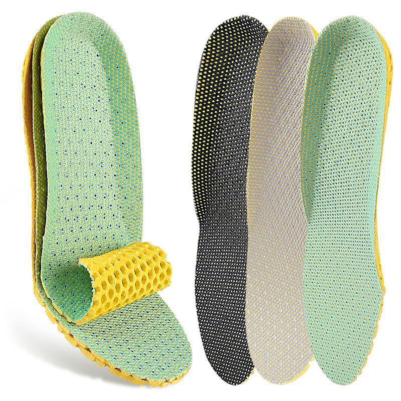 Breathable Shock Absorbing Basketball & Running Insoles - Lightweight, Thick, and Sweat-Absorbing for Spring/Summer