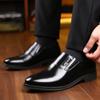 Summer New Leather Leather Shoes Business Dress Casual Shoes Cowhide Slip-on Shoes Men All-match Wedding Shoes