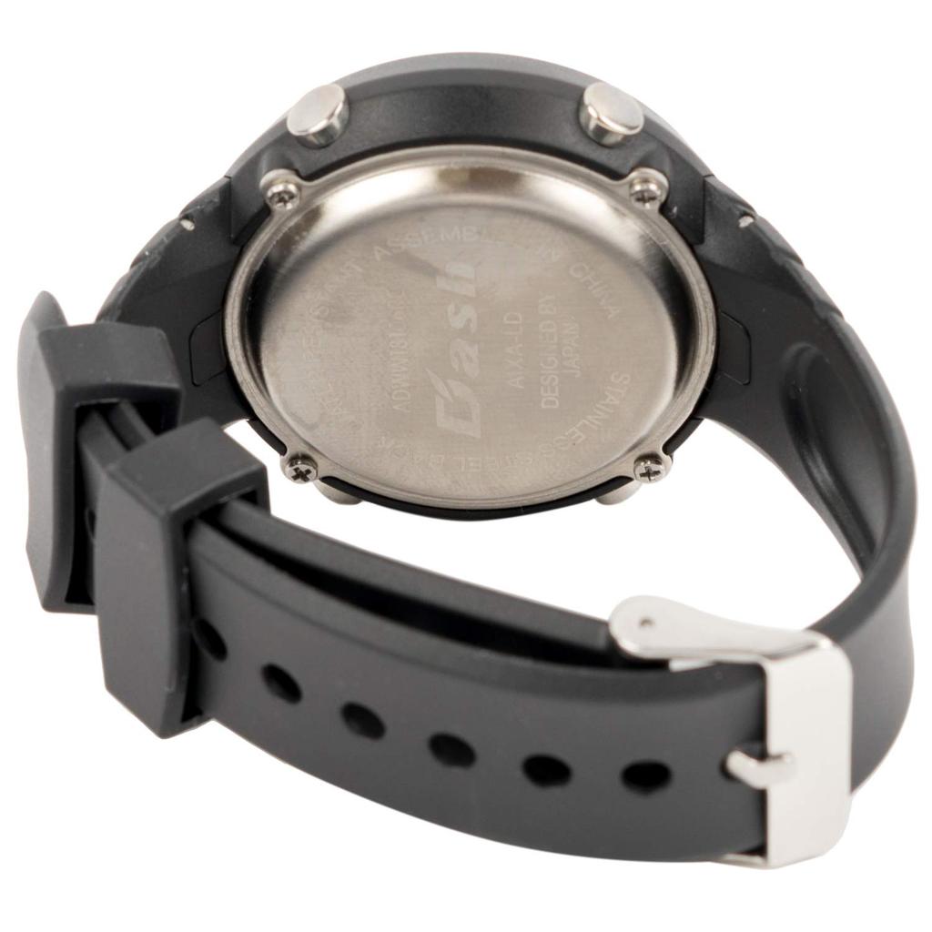 Digital Dash Inverted Urethane Black [Arias] ADWW18106RC-05 Men's Radio-controlled Watch, Waterproof, Multifunctional, Backlit, LCD, Belt,