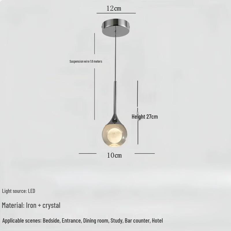 Crystal Moon Pendant Light