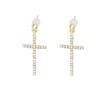 Rhinestone Cross Stud Earrings & Pendant - Classic Christmas Gift Jewelry DIY Set