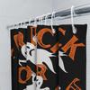 Spooky Halloween Ghosts Trick or Treat Shower Curtain Black Orange Decorative Waterproof Bath Rug Set for Kids Home Decoration