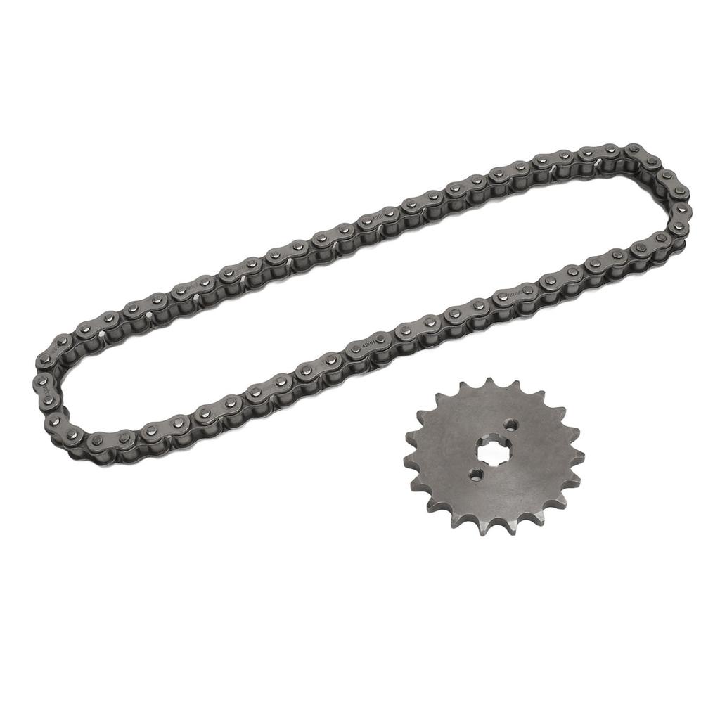 428 19T 17mm Sprocket with 428 60 Links Chain Steel High Toughness for 50cc‑250cc Metal Motorcycle